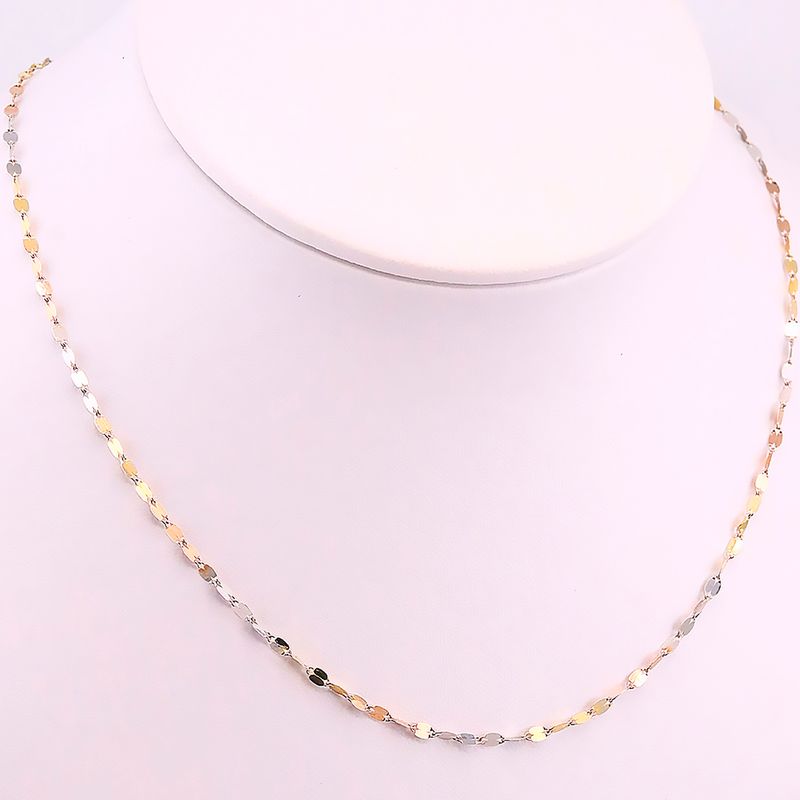 Cadena Granito De Café Tnos  14k 1.6g