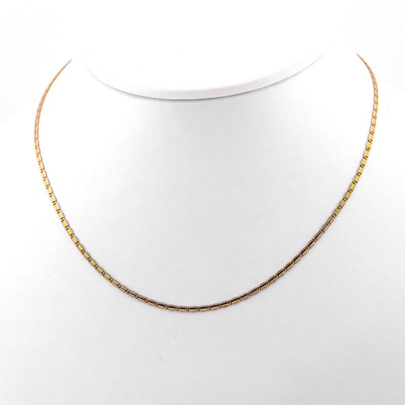 Cadena Valentino Dimant. 14k 4g 40cm