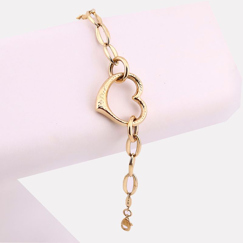 Pulsera Corazon  14k 6g 16cm