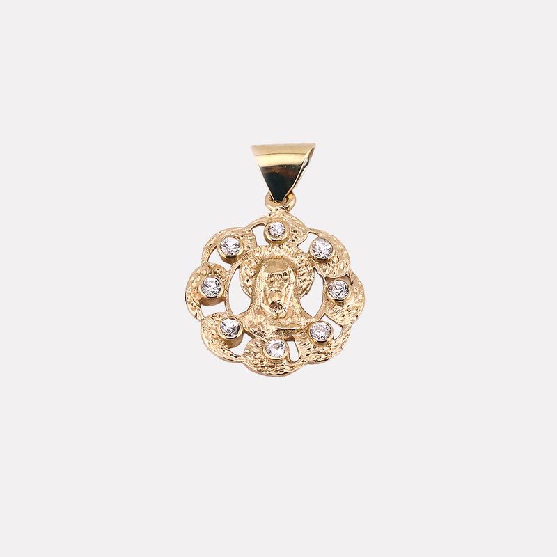 Dije San Judas Flor C/p  14k 2.2g