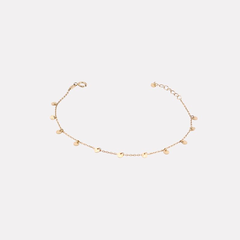 Pulsera Circulos 14k 1.1g 16cm