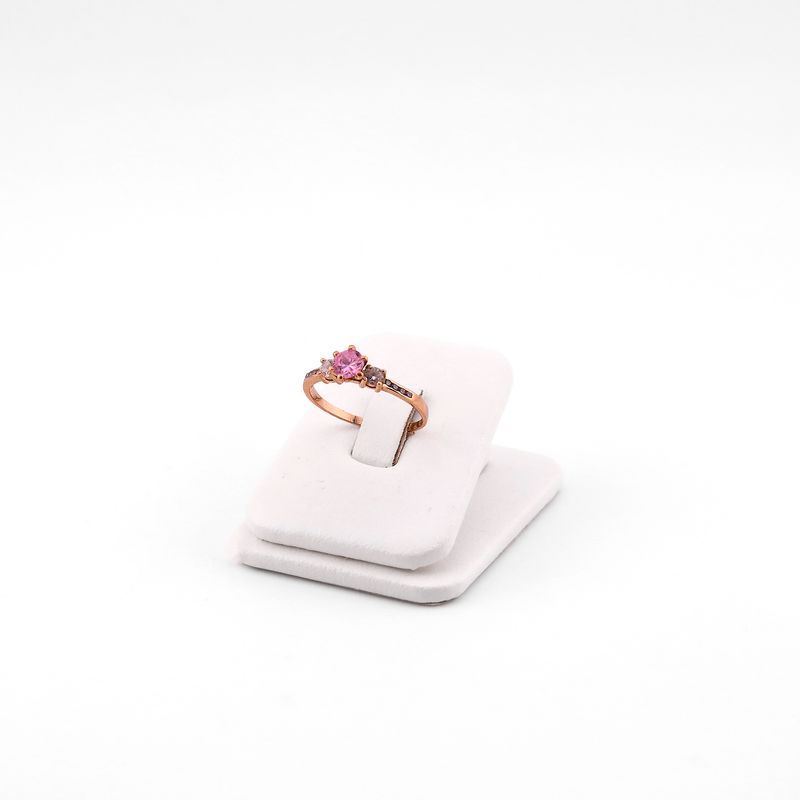 Anillo C/p Rosa  14k 2g #8