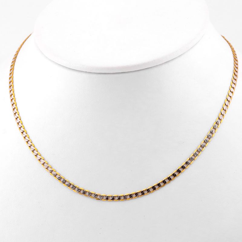 Cadena Eslabon Dimant. 14k 6.8g 50cm