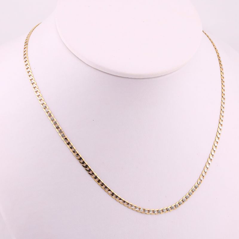 Cadena Eslabon Dimant. 14k 6.8g 50cm