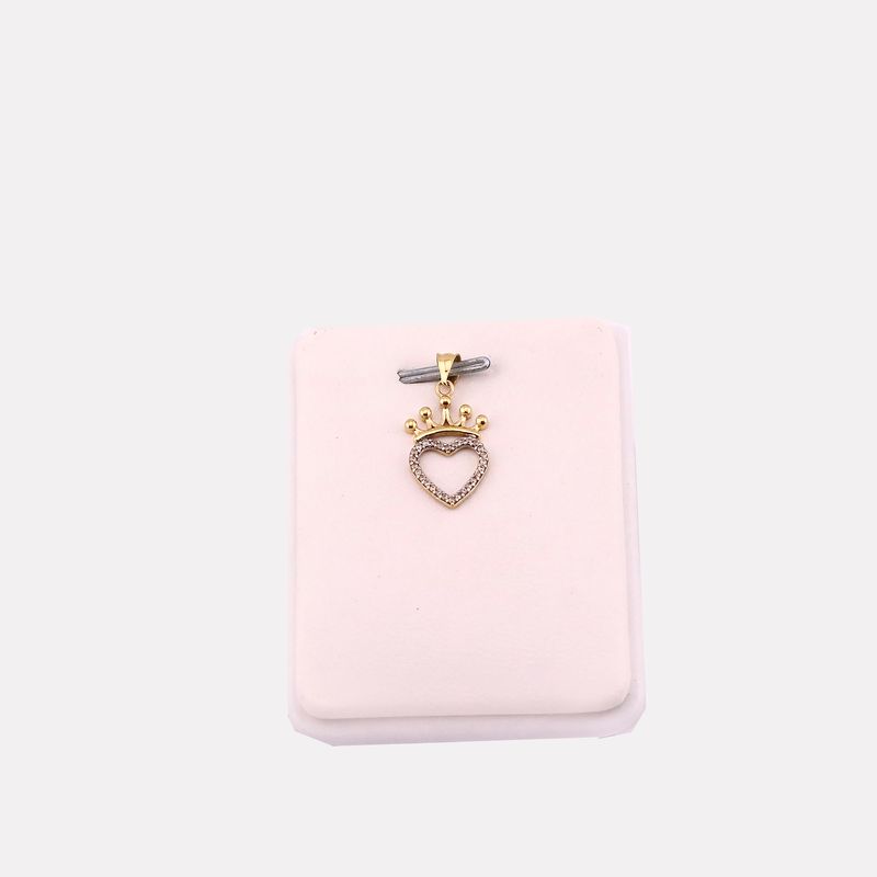 Dije Corazon Corona C/p  14k 1g