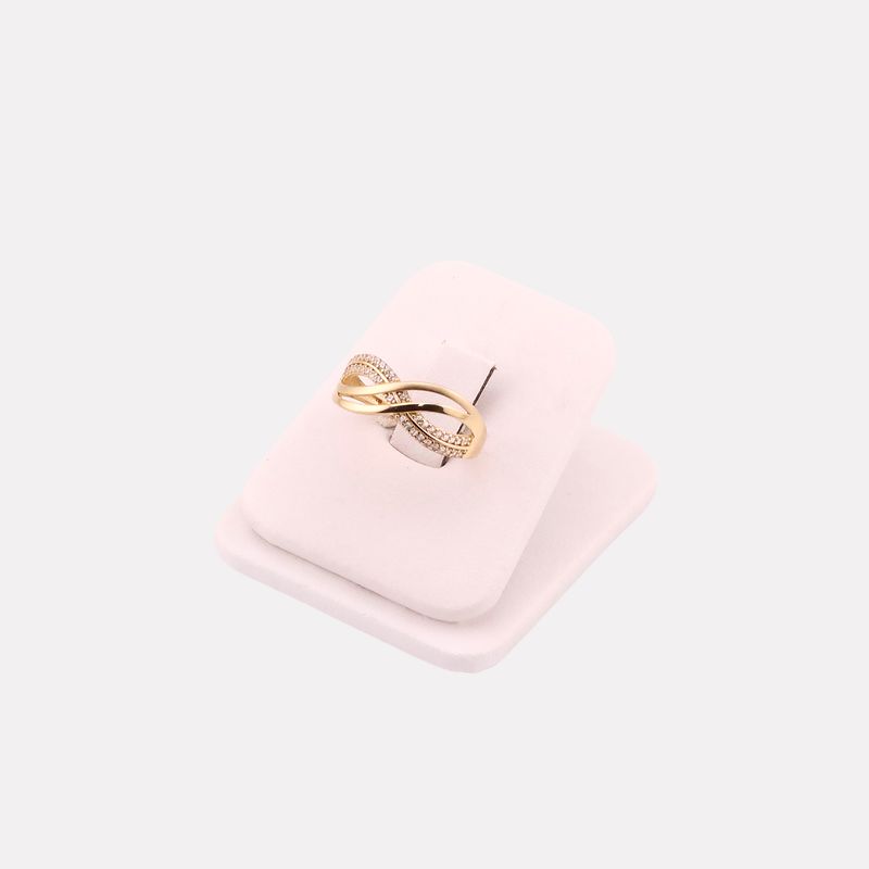 Anillo Enlazado C/p Bcas 14k 1.8g #6.5
