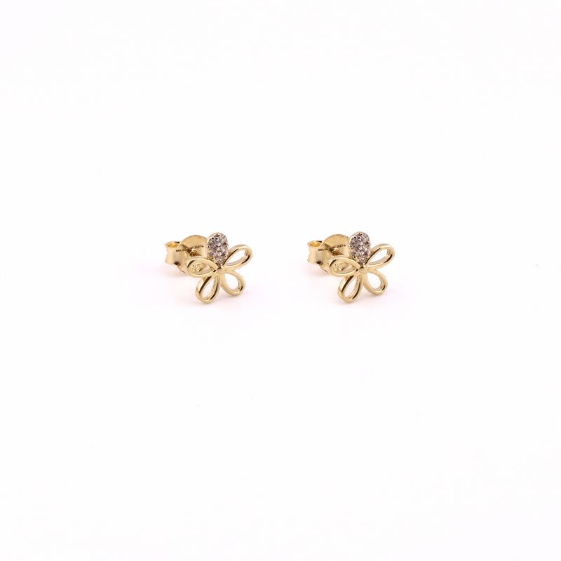 Aretes Margarita C/p Bca 14k 1.1g