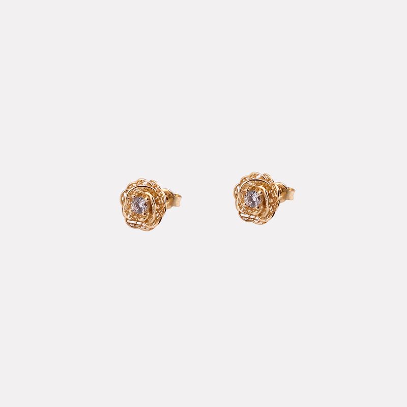 Aretes Rosa C/p Bca 14 K2g