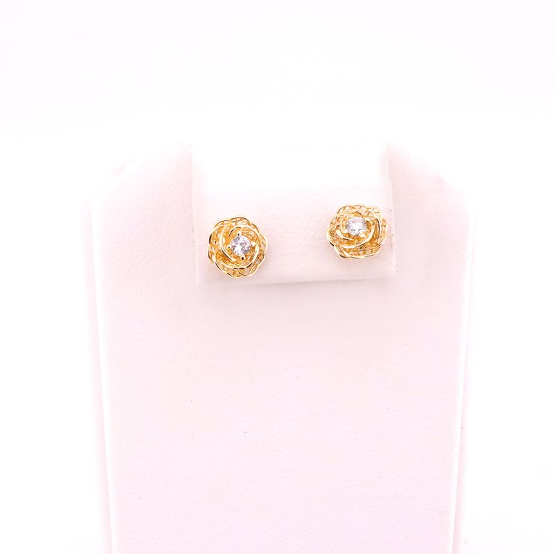 Aretes Rosa C/p Bca 14 K2g