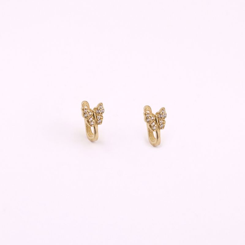 Aretes Grapa Mariposa C/p Bcas 14k 1.6g