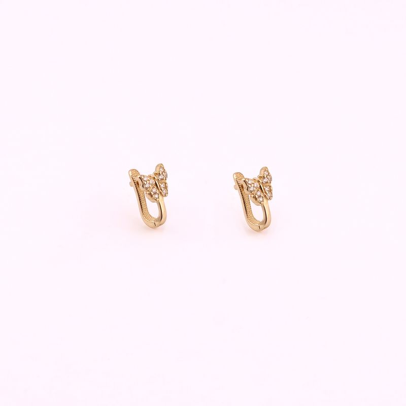 Aretes Grapa Mariposa C/p Bcas 14k 1.6g