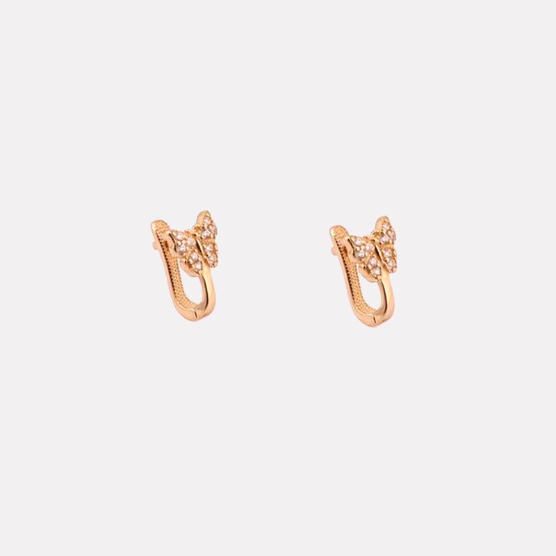 Aretes Grapa Mariposa C/p Bcas 14k 1.6g