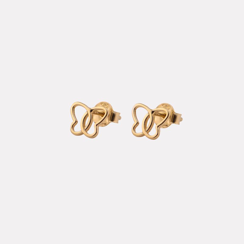 Aretes Silueta Mariposa 14k 0.9g