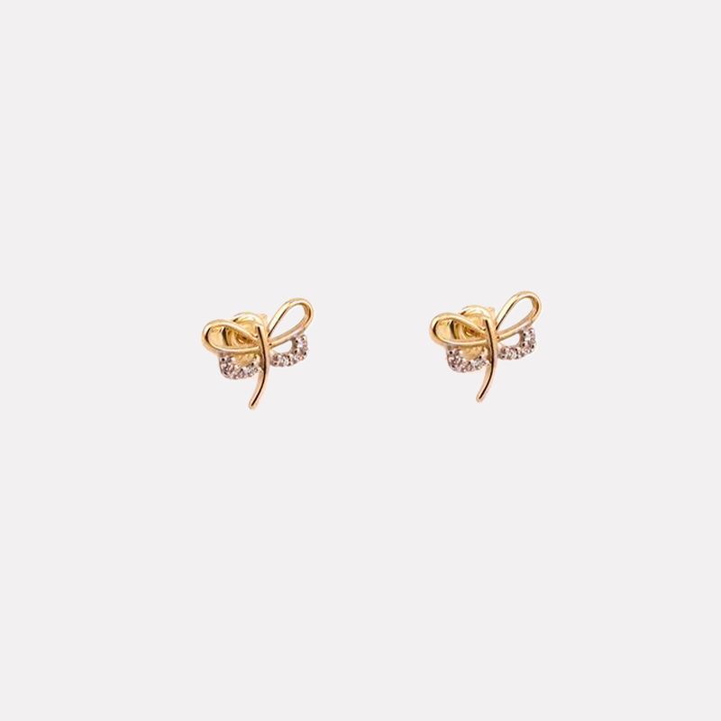 Aretes Libelula C/p  14k 1.4g