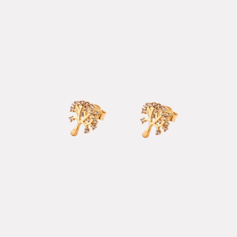 Aretes Arbol De La Vida C/p 14k 1.7g