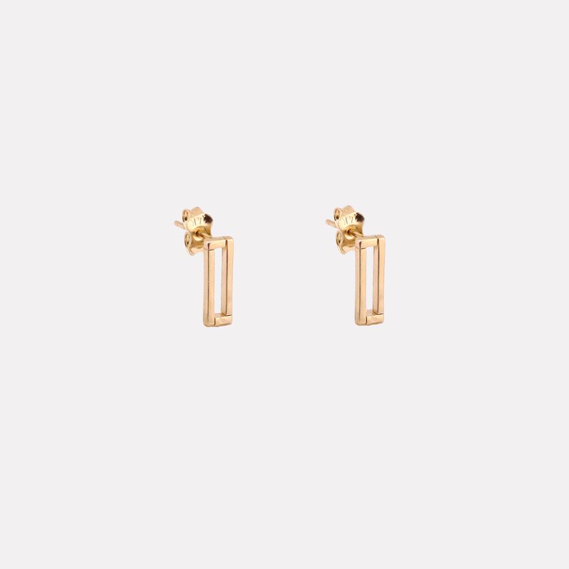 Aretes Rectangulo  14k 1.3g