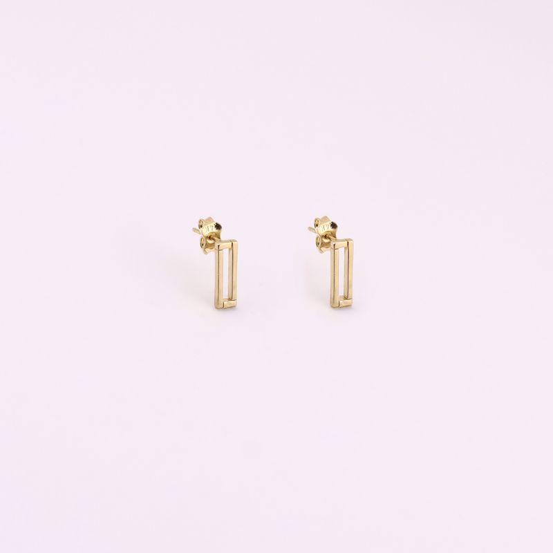 Aretes Rectangulo  14k 1.3g