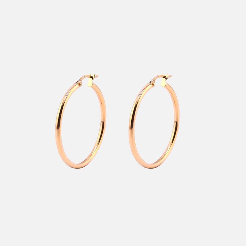 Arracadas Tubo Lisas 14k 1.8g