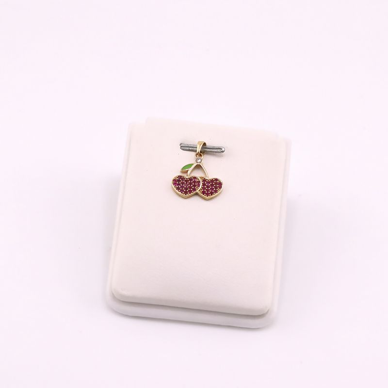 Dije Cherry Corazon C/p 14k 1.2g