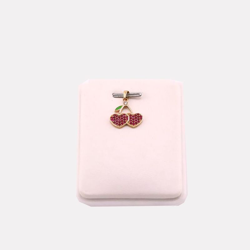 Dije Cherry Corazon C/p 14k 1.2g