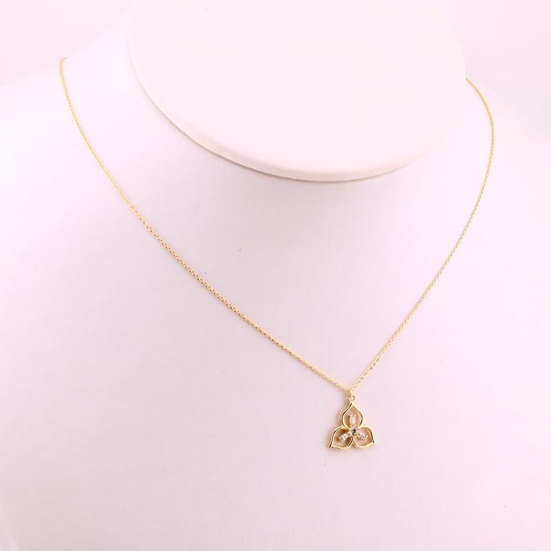 Gargantilla Media Flor C/p 14k 2g