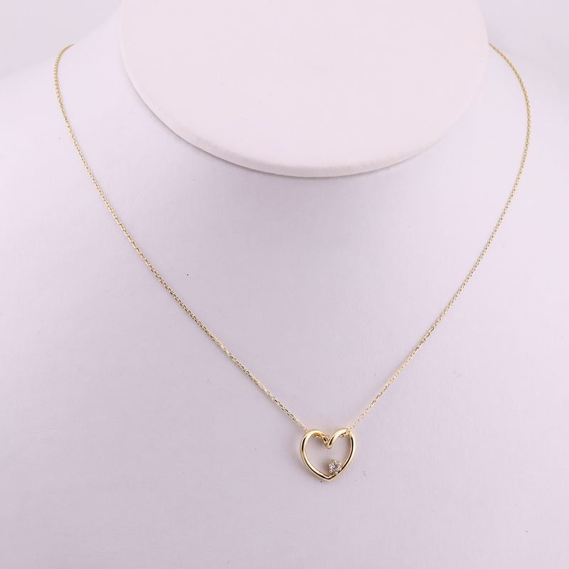 Gargantilla Silueta Corazon C/p 14k 2.1g