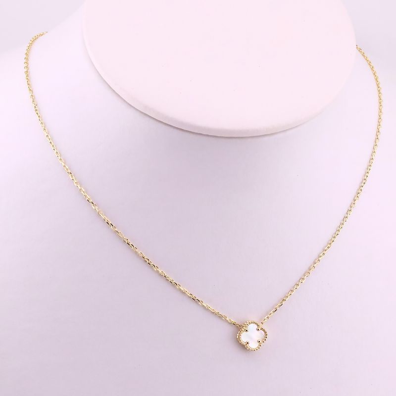 Gargantilla Trebol C/p Bca 14k 3.1g