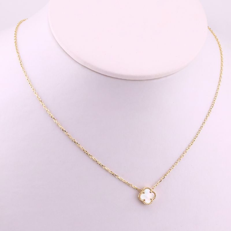 Gargantilla Trebol C/p Bca 14k 3.1g