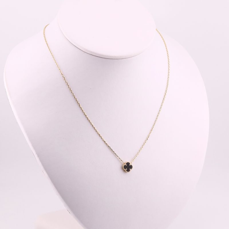 Garagantilla Trebol C/p Negra C/p 14k 3.1g