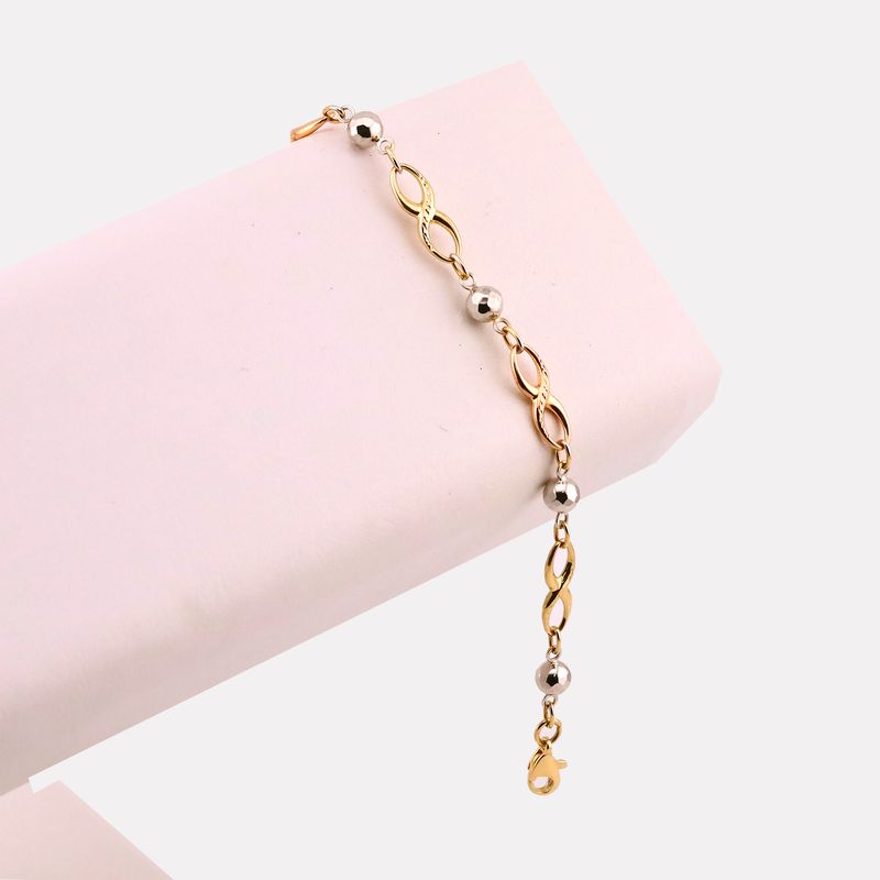 Pulsera Infinito C/borla 14k 3.6g 18cm