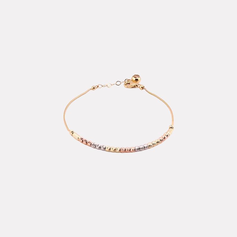 Pulsera Borlas Tnos 14k 3.5g 18cm