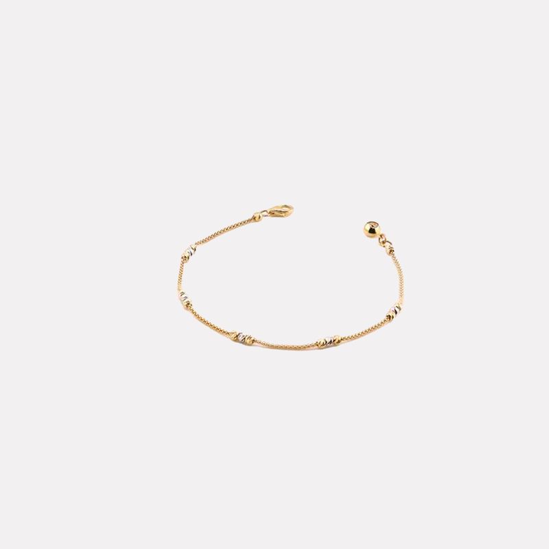 Pulsera Borlas Relim. 14k 2.6g 18cm