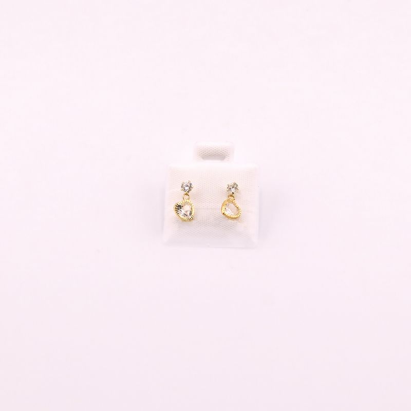 Broqueles Colg Corazon Diam 10k 0.6g