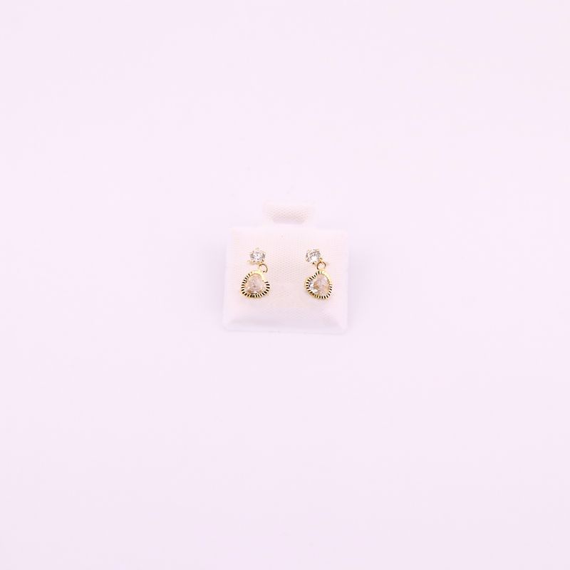 Broqueles Colg Corazon Diam 10k 0.6g