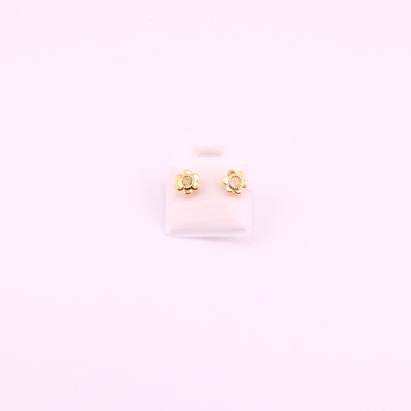 Broqueles Flor Bol 10k 0.5g