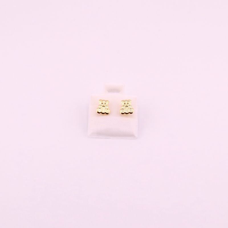 Broqueles Osito Satin Chin 10k 0.2g