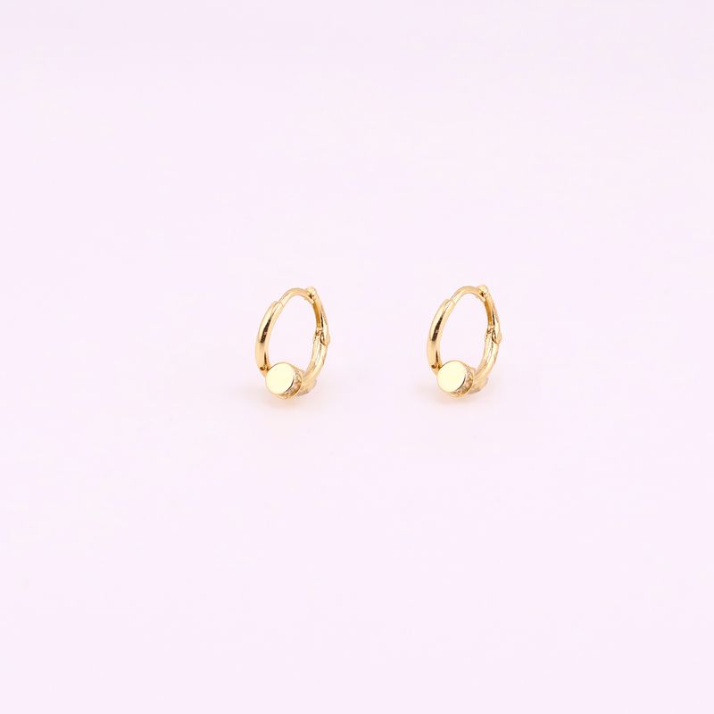 Aretes Huggies Clavo C/p 10k 2g