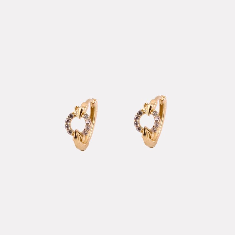 Aretes Huggies Circ. C/p 10k 1.6
