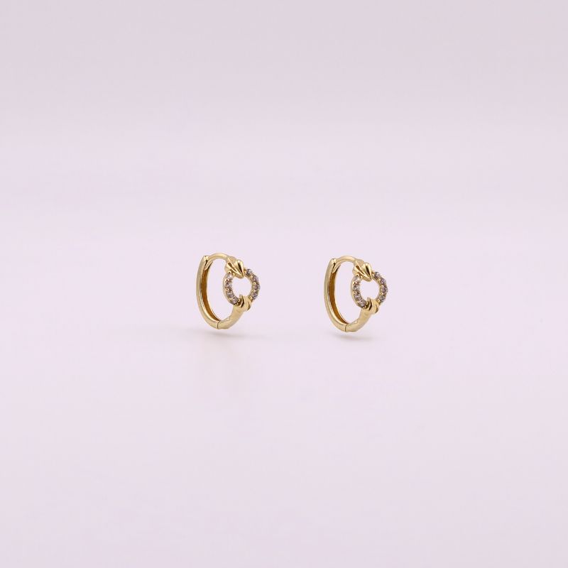 Aretes Huggies Circ. C/p 10k 1.6