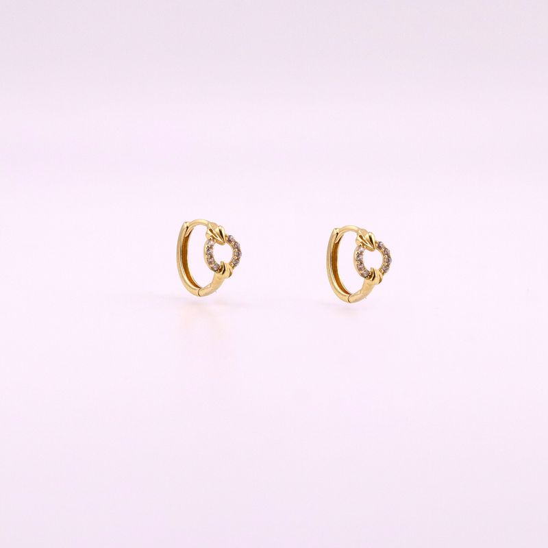 Aretes Huggies Circ. C/p 10k 1.6