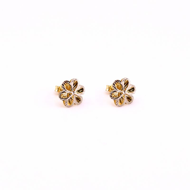 Aretes Flor 2 Tns 10k 1g