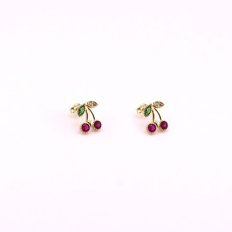 Aretes Cherry C/p 10k 1.6g