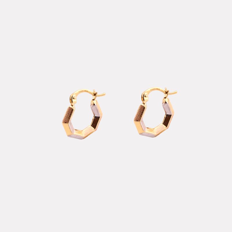 Arracadas Exagono Tnos 10k 1g