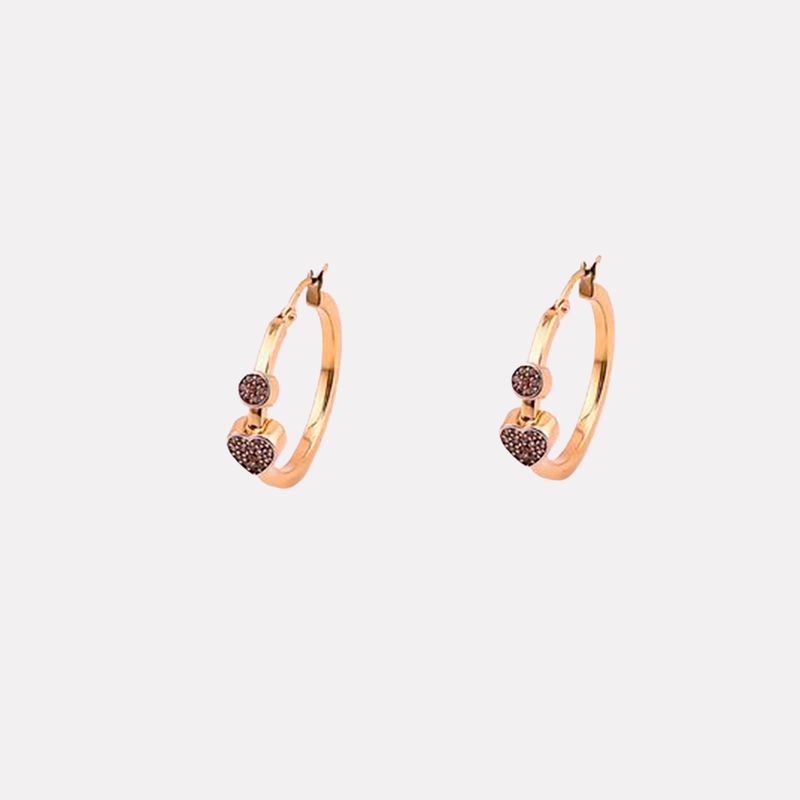 Arracadas Corazon C/p 10k 2.8