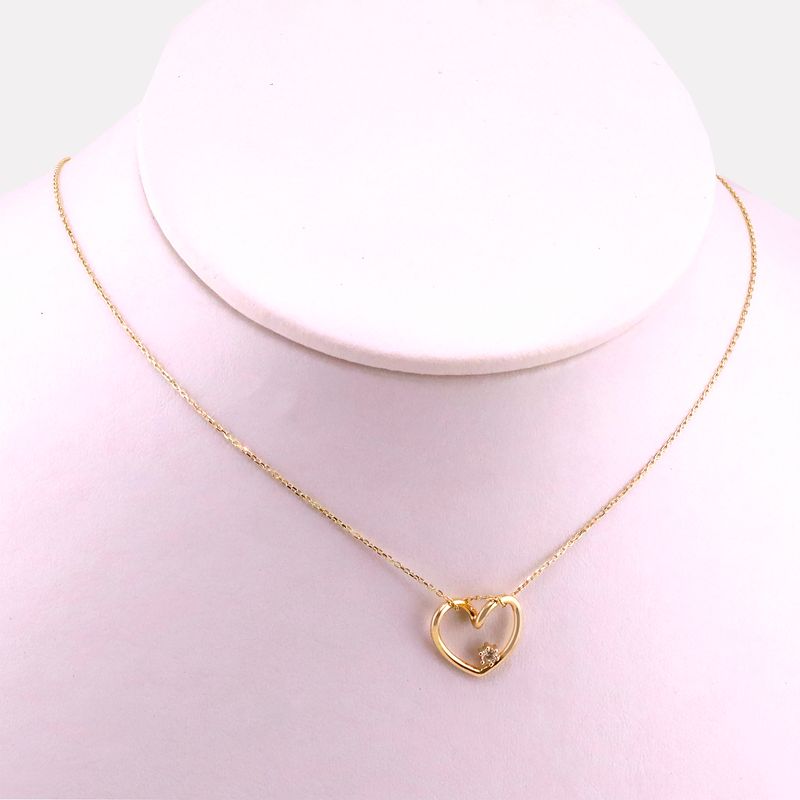 Gargantilla Silueta Corazon C/p  10k  1.9g