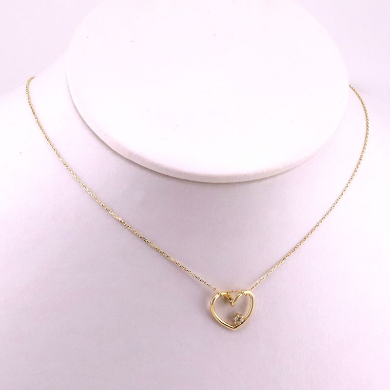 Gargantilla Silueta Corazon C/p  10k  1.9g