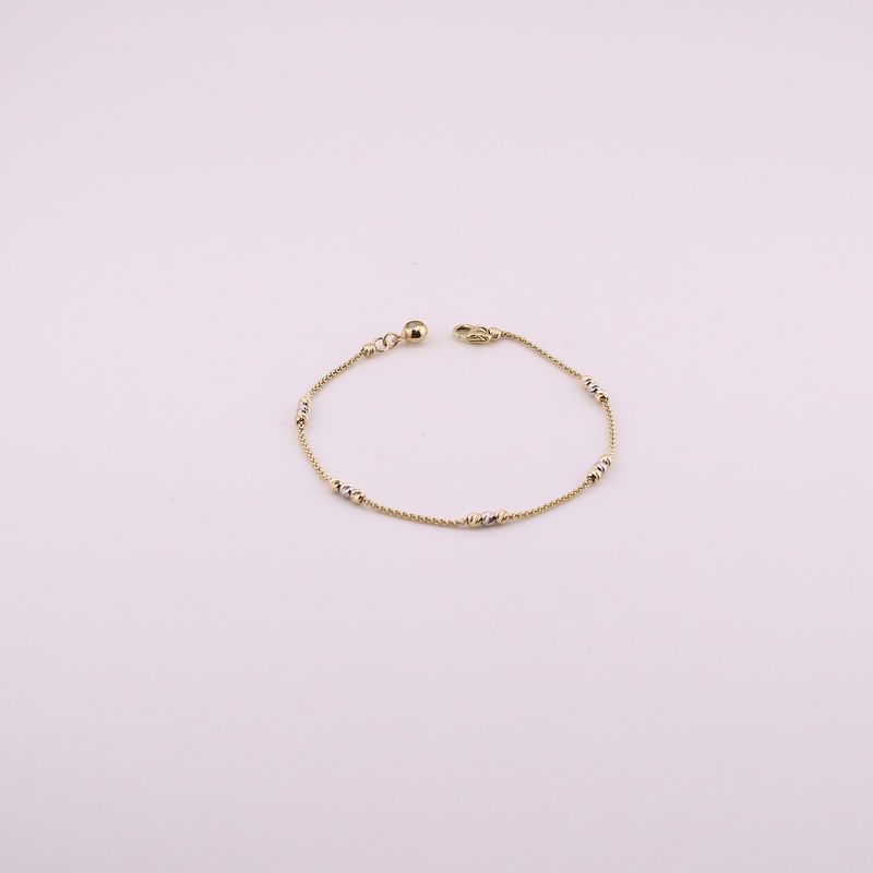 Pulsera Borlas 10k 2.5g 18cm