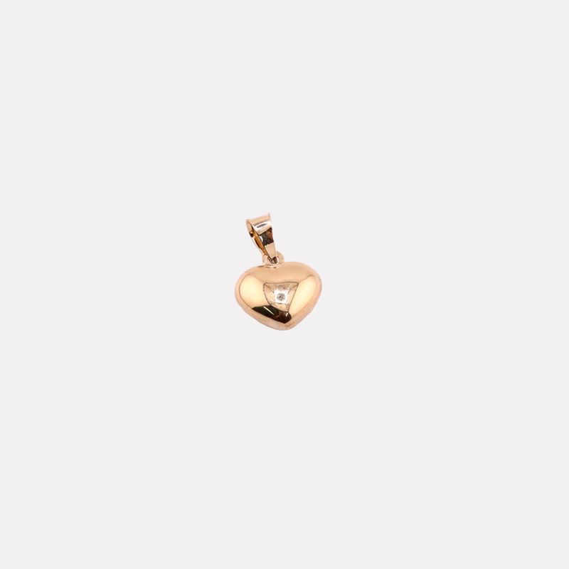 Dije Corazon Inflado 14k 0.7g