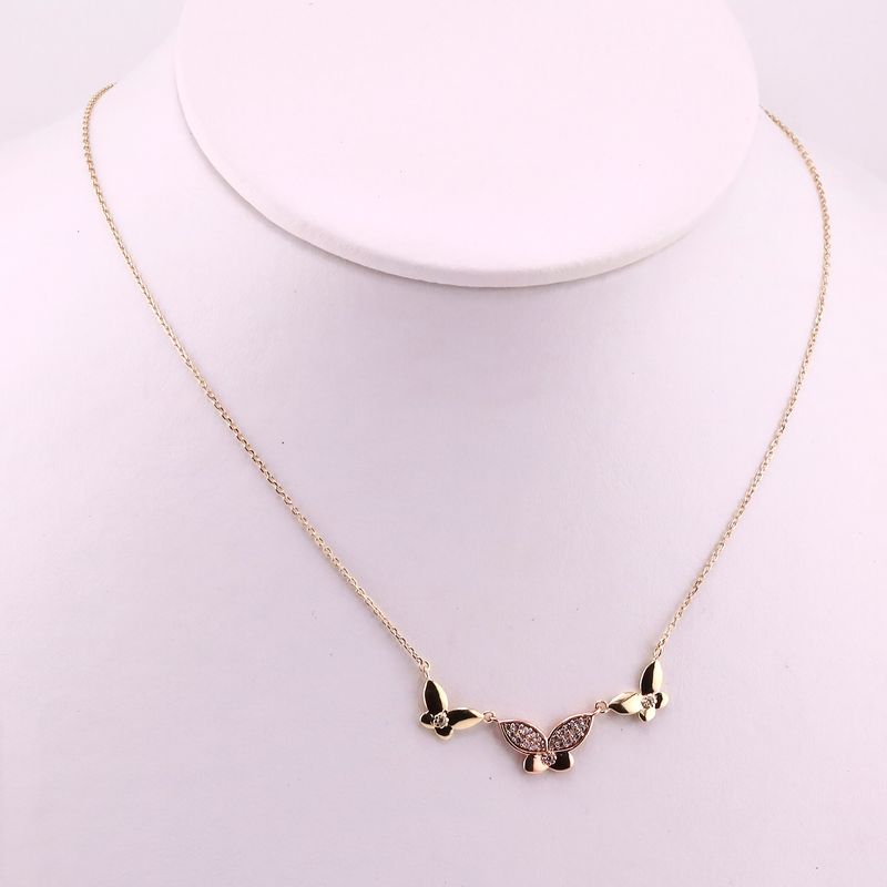 Gargantilla Mariposas 14k 2.8g