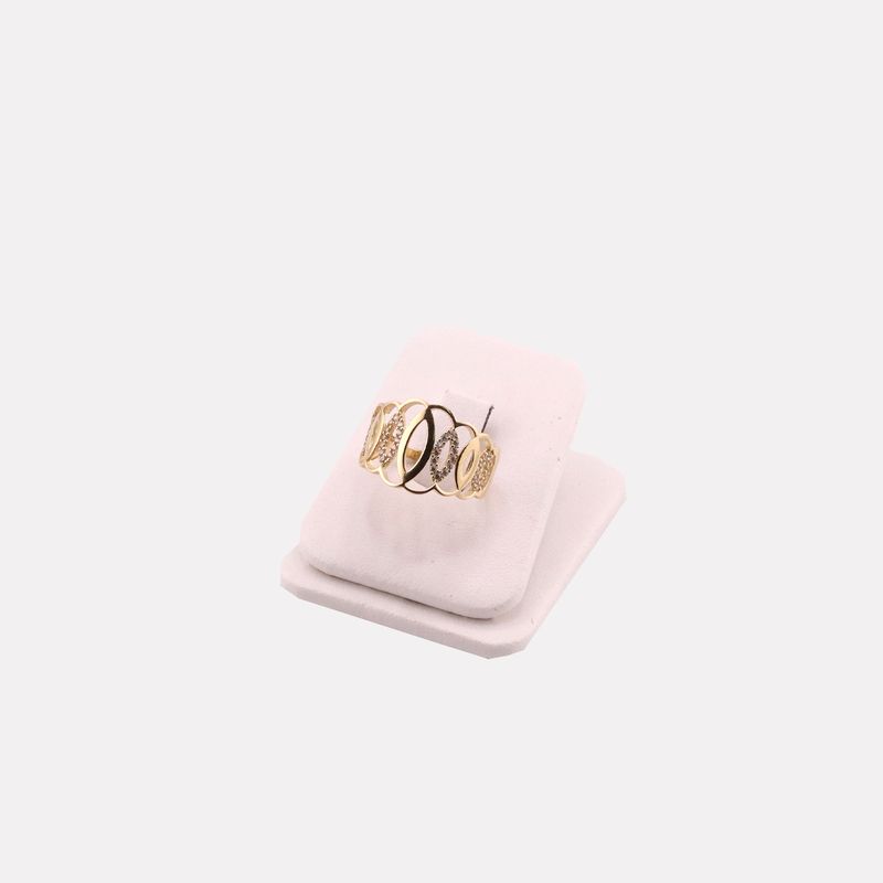 Anillo Ovalos Liso C/p 14k 2.7g #6.5